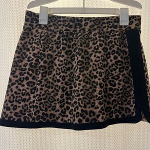 JoyLab Animal Print Mini Skirt with Black Accents